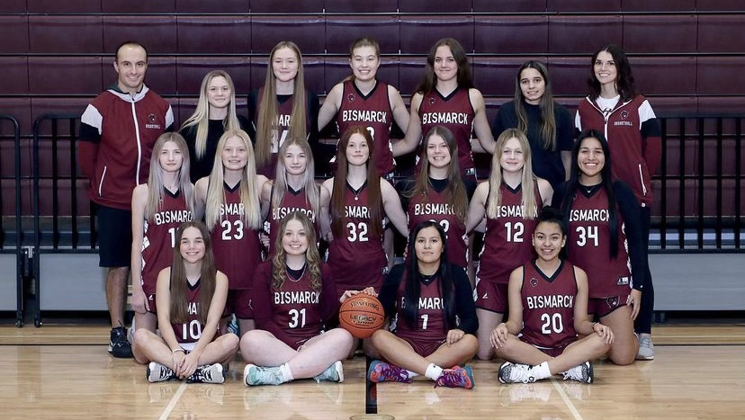 Bismarck+High+Schools+freshman%2Fsophomore+girls+basketball+team.%0AThis+years+2022-23+season+provides+a+team+that+plays+both+freshmen+and+sophomore+teams+depending+on+what+teams+from+other+competing+schools+have+to+offer.+Many+sophomores+were+moved+up+to+JV+or+varsity%2C+therefore%2C+making+their+sophomore+team+consist+of+many+more+freshmen+than+sophomores.+%E2%80%9CLast+year+we+didnt+have+an+absolute+true+freshman+team%2C+and+its+been+like+that+the+last+few+years%2C%E2%80%9D+head+basketball+coach+Bill+Schettler+says.+