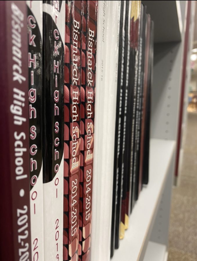 Yearbooks. A collection of past yearbooks that can be found in the library, dating as early as 1929. “The older you get, the more things change; a lot of people seem to value a trip down memory lane.” Nies said.  